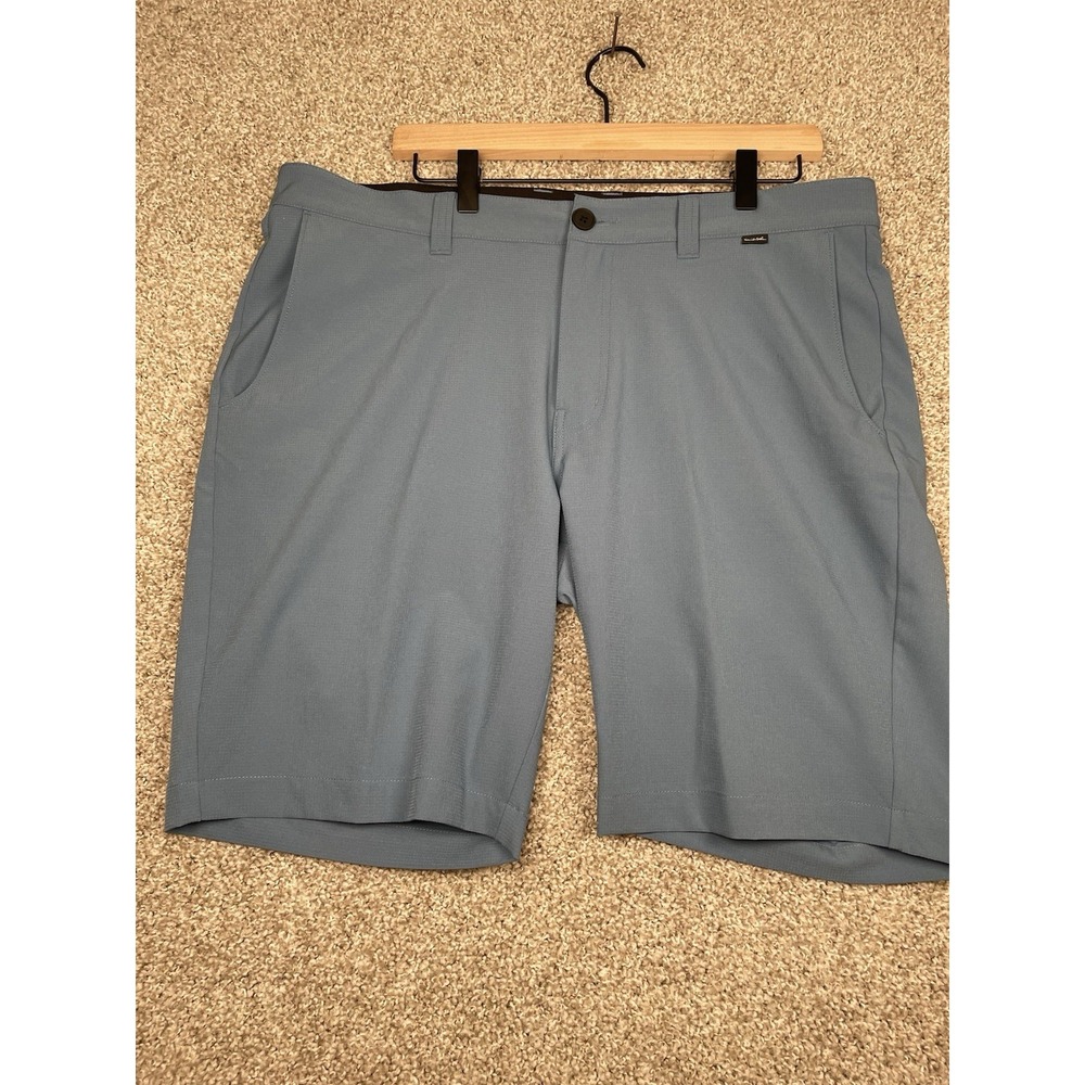Travis Mathew Mens Beck Shorts Blue Performance Golf Lightweight Stretch Comfort